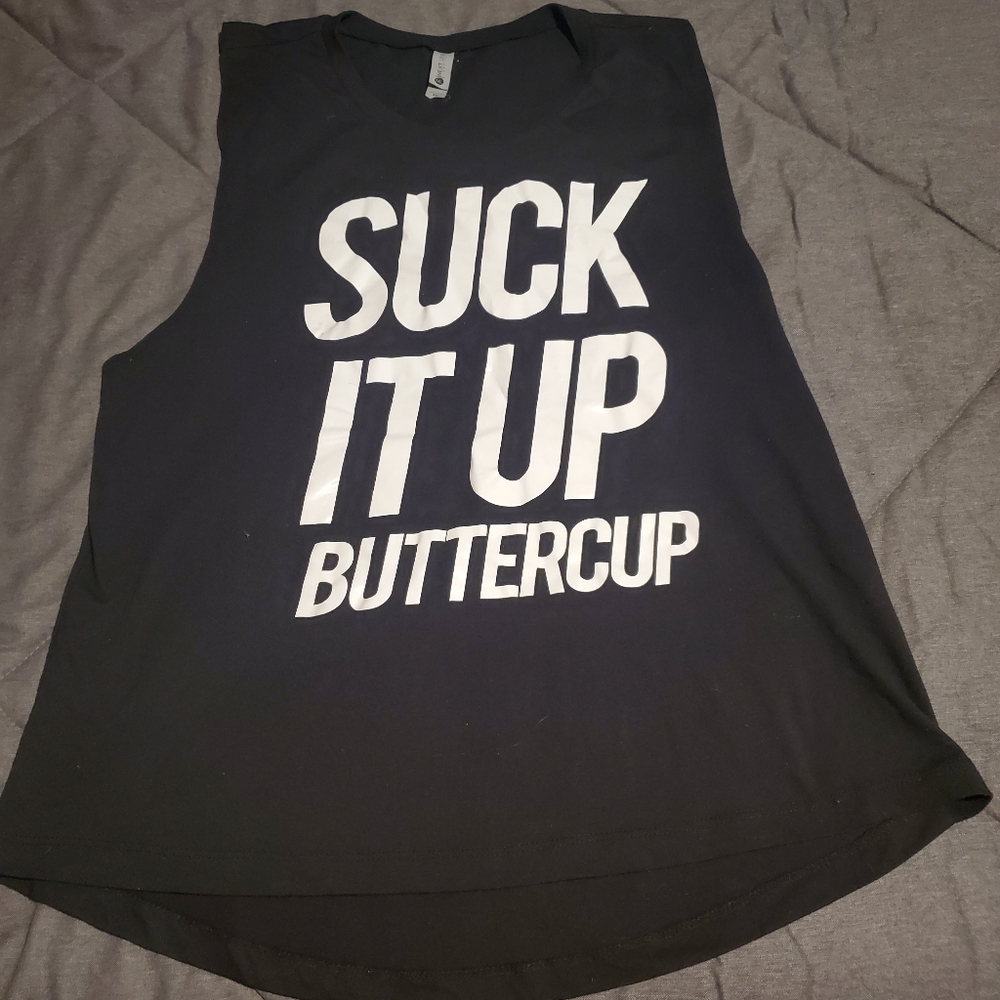 Suck It Up Buttercup Womens Muscle Tank XXL